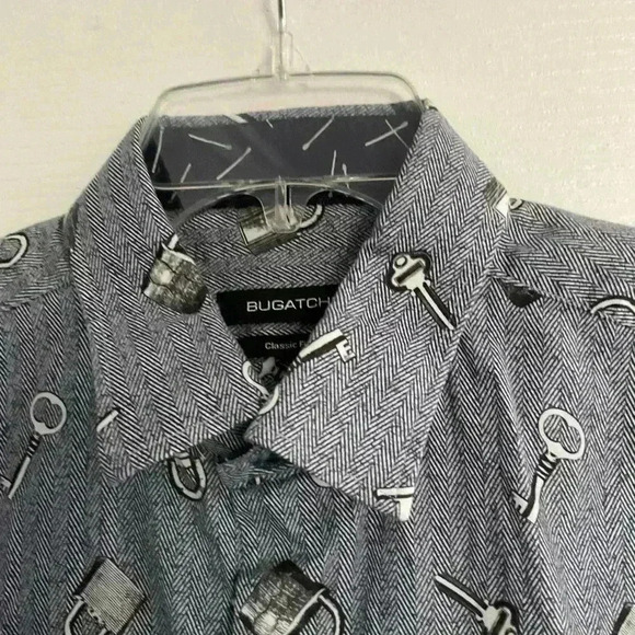 Bugatchi lock and key 100% cotton shirt - Picture 3 of 5